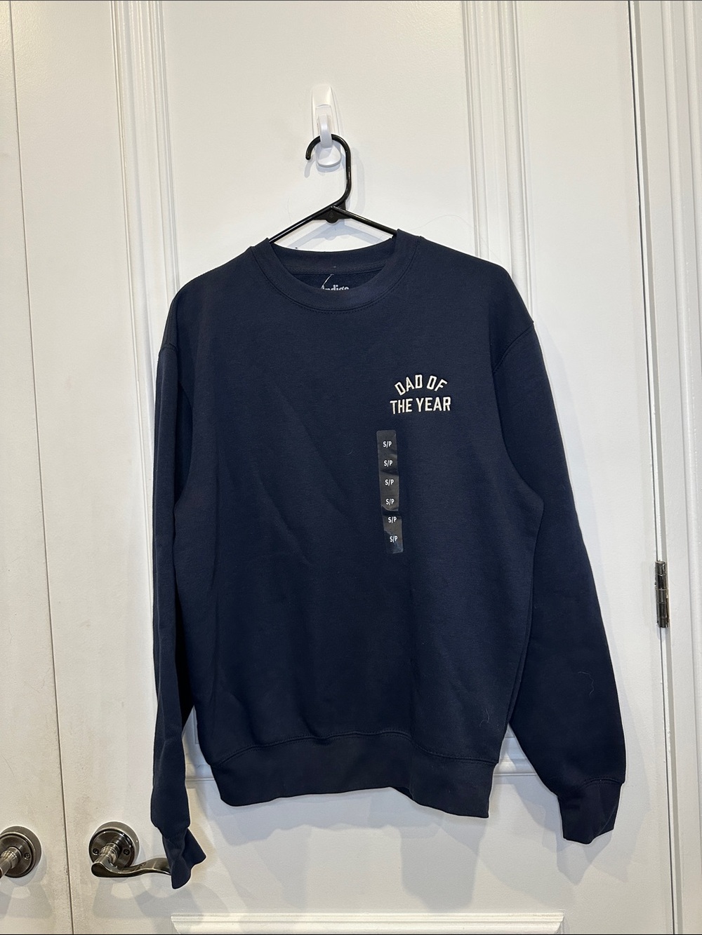 Indigo Navy "Dad of the Year" Crewneck Sweatshirt